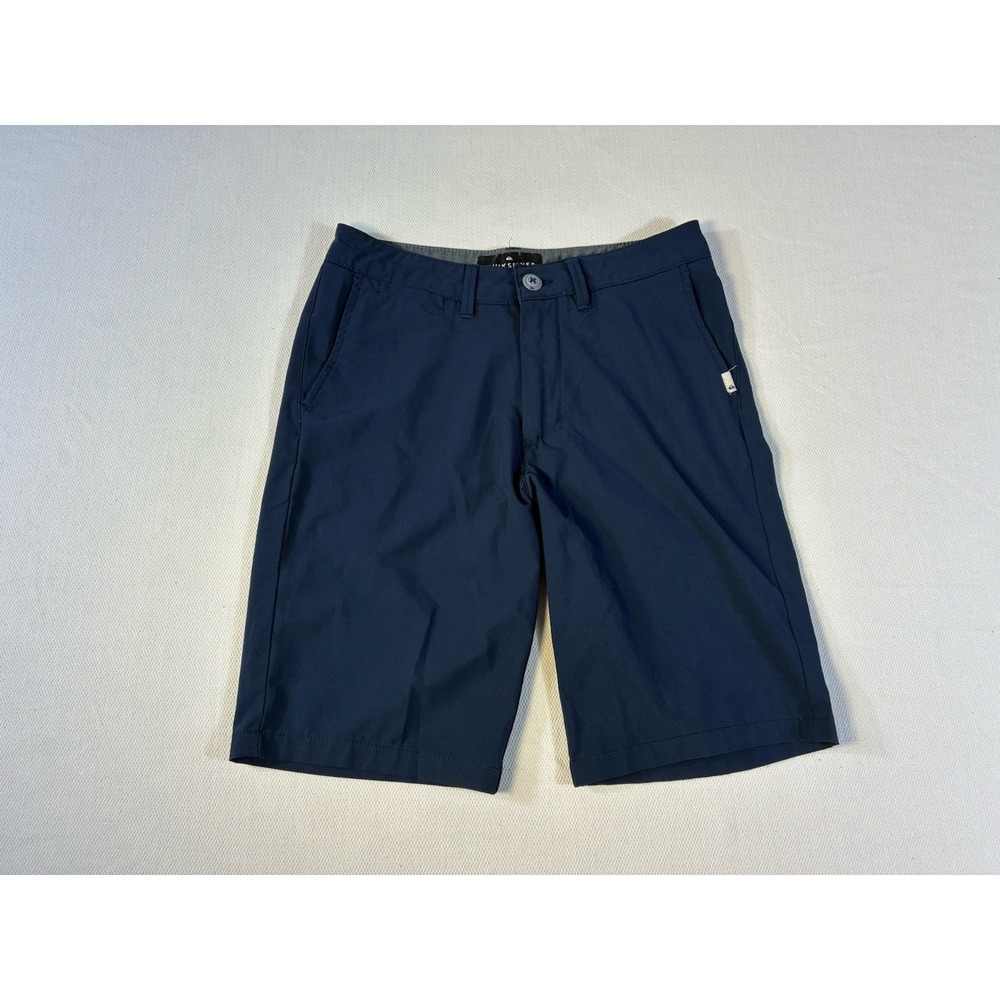 Quiksilver Boys 14 Amphibian Hybrid Shorts Size 28 Navy Blue 4-Way‎ Stretch